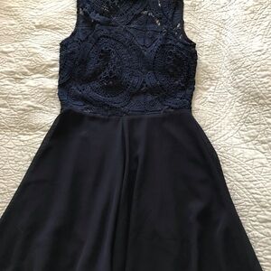 Charlotte Russe Blue Sleeveless A-Line Jumpsuit